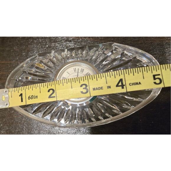 Waterford Crystal Desk Clock Starburst Pattern Works - Picture 6 of 8